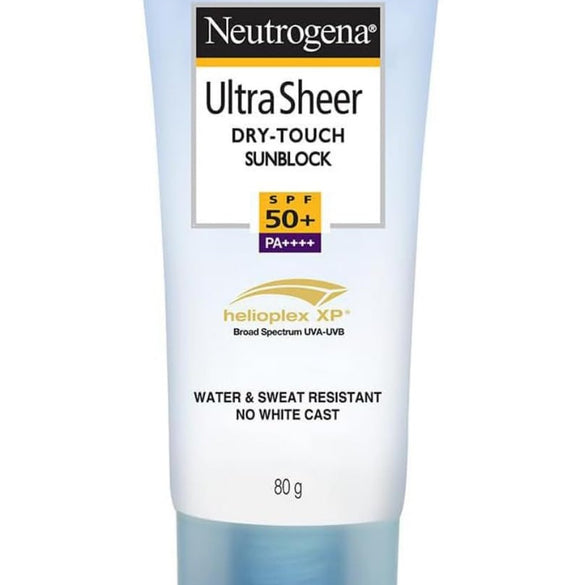Neutrogena Ultra Sheer Dry Touch Sunblock SPF 50+ Sunscreen (White,80 g))