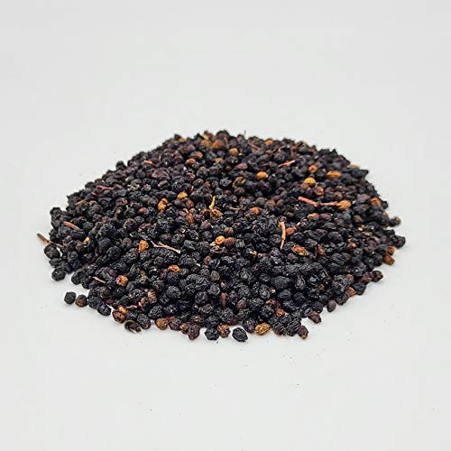 Certified USDA - 100% Organic Dried Elderberries - 1lb Bulk - Non-Irradiated, Non-GMO, Wild Harvest, Whole Black Elderberry Immune Support - Raw Vegan Sambucus 1 Pound
