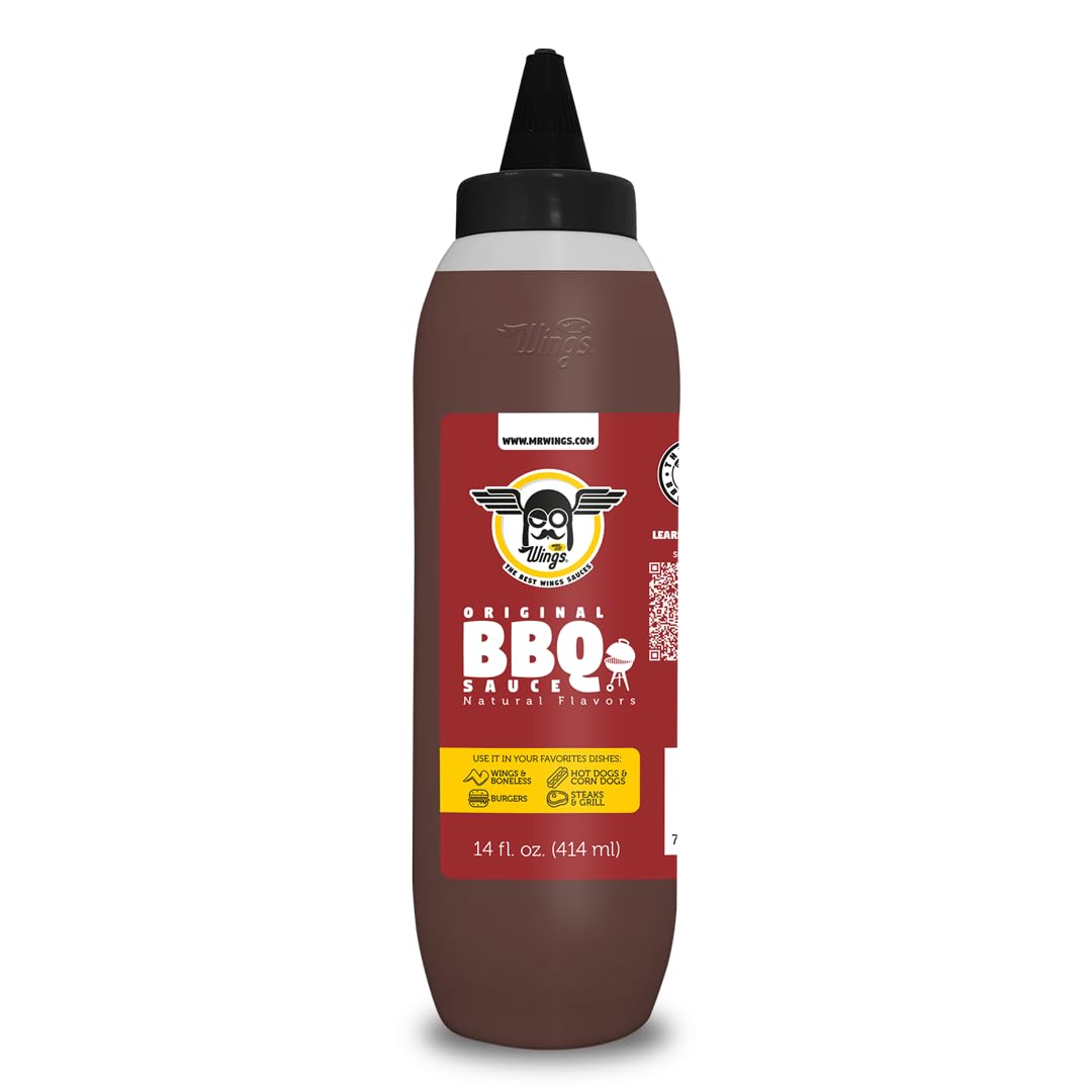 Mr Wings Sweet Mango Mild Sauce 1 Gallon (128 Fl Oz). Sweet and spicy delight, perfect for boneless, fries, drinks and your favorite snacks. Big sauce bulk.