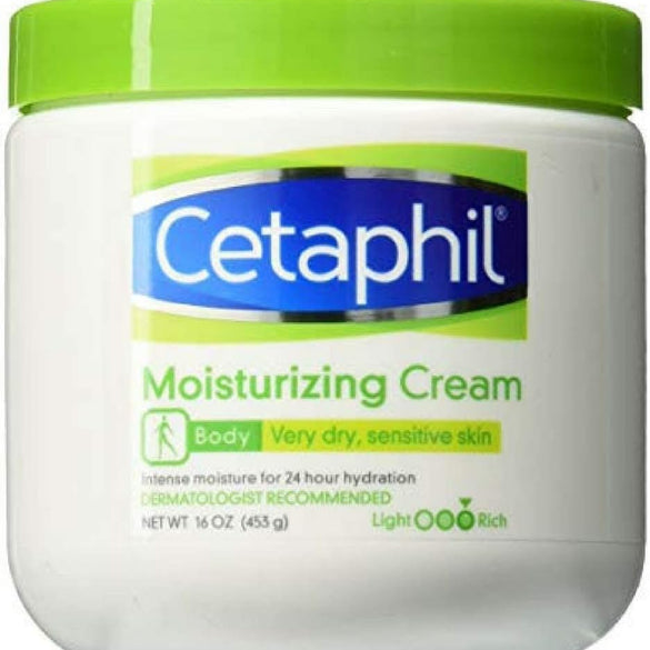 Cetaphil Moisturizing Cream, Face & Body Moisturizer for Men & Women, Dry to Very Dry and Sensitive Skin, Unscented, 453g