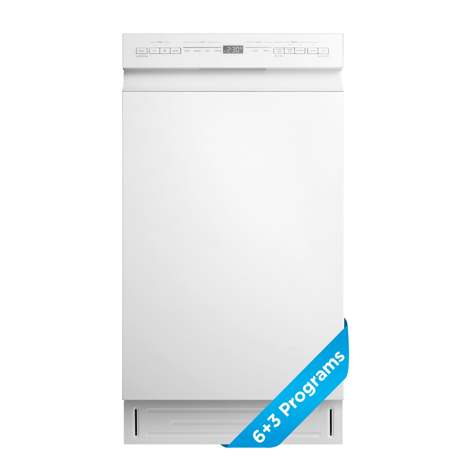 Midea 18 Inch Built-in Dishwasher, Slim Space-Saving Design with 8 Place Settings, 6 Washing Programs & Stainless Steel Tub, Energy Star Certified Dishwasher with Heated Dry & High Temp Wash, Silver
