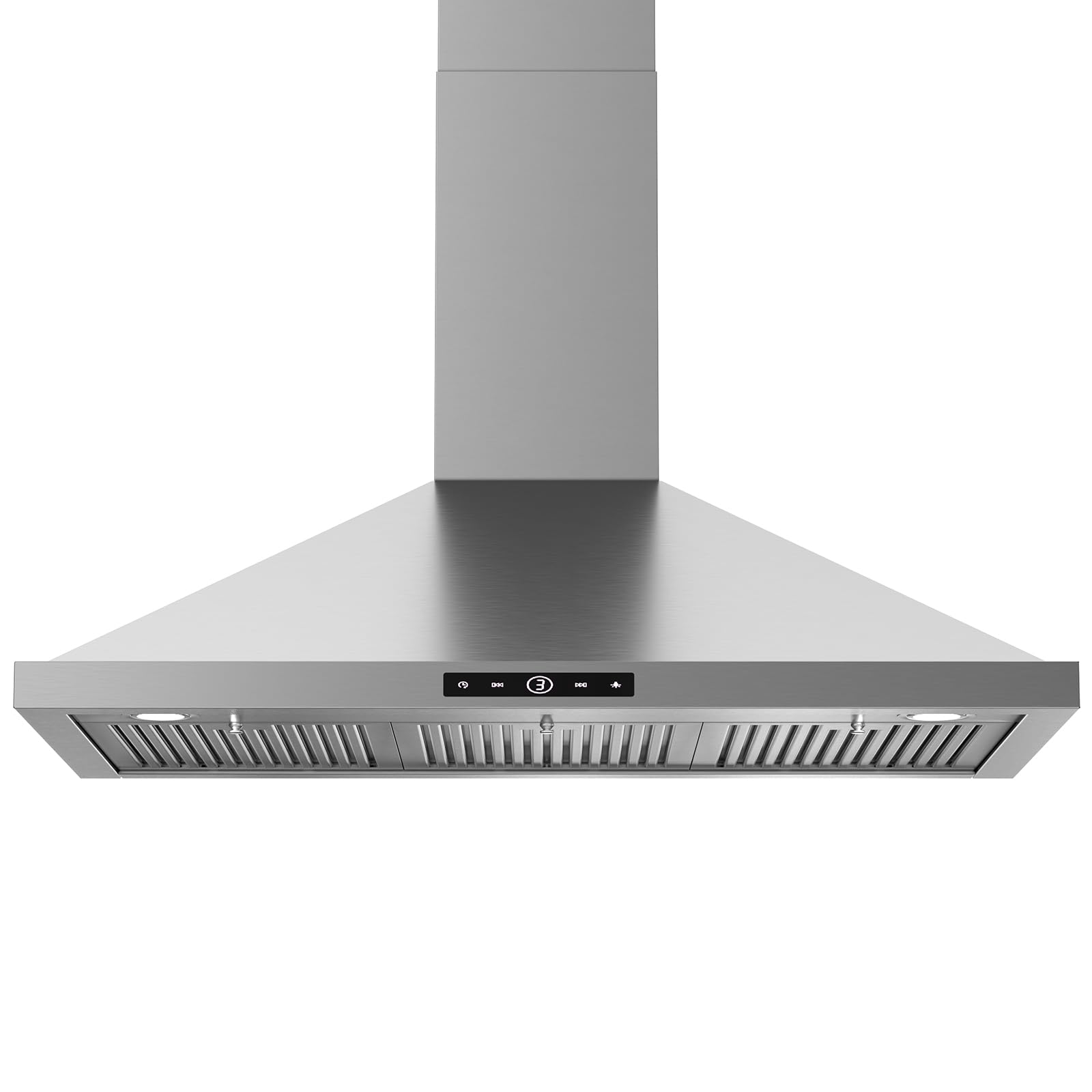 VIKIO HOME Wall Mount Range Hood 30 inch, 580 CFM, Ducted/Ductless Convertible, Stainless Steel Kitchen Vent Hood with 3-Speed Fan and LED Lights