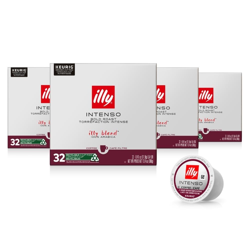 Illy Coffee K Cups - Pods For Keurig Machines – Classico Roast - Caramel, Orange Blossom & Jasmine - Mild, Flavorful & Balanced Flavor - No Preservatives – 32 Count