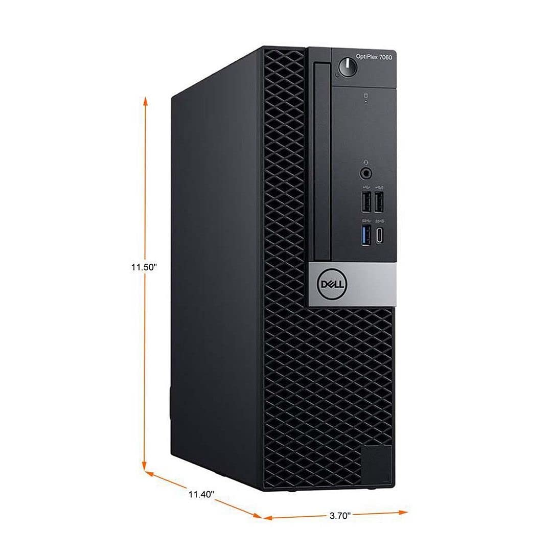 DELL Optiplex 7060 SFF Desktop Computer PC | Intel 8th Gen i7-8700 (6 Core) | 32GB DDR4 Ram 512GB NVMe M.2 SSD | Built-in WiFi & Bluetooth | Windows 11 Pro | Wireless Keyboard & Mouse(Renewed)