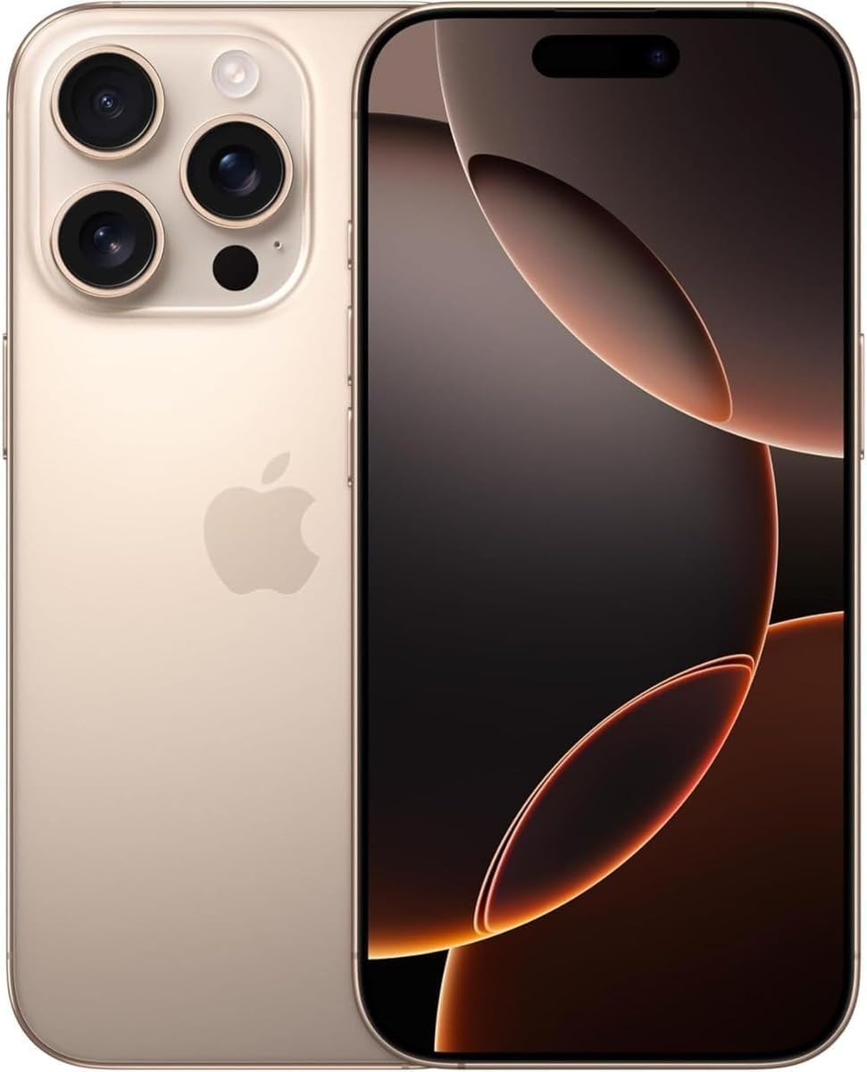 Apple iPhone 16 Pro, US Version, 128GB, Black Titanium - Unlocked (Renewed Premium)