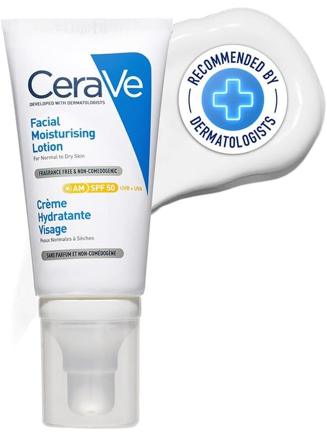 CeraVe AM Facial Moisturizing Lotion SPF50 for Normal to Dry Skin 52ml
