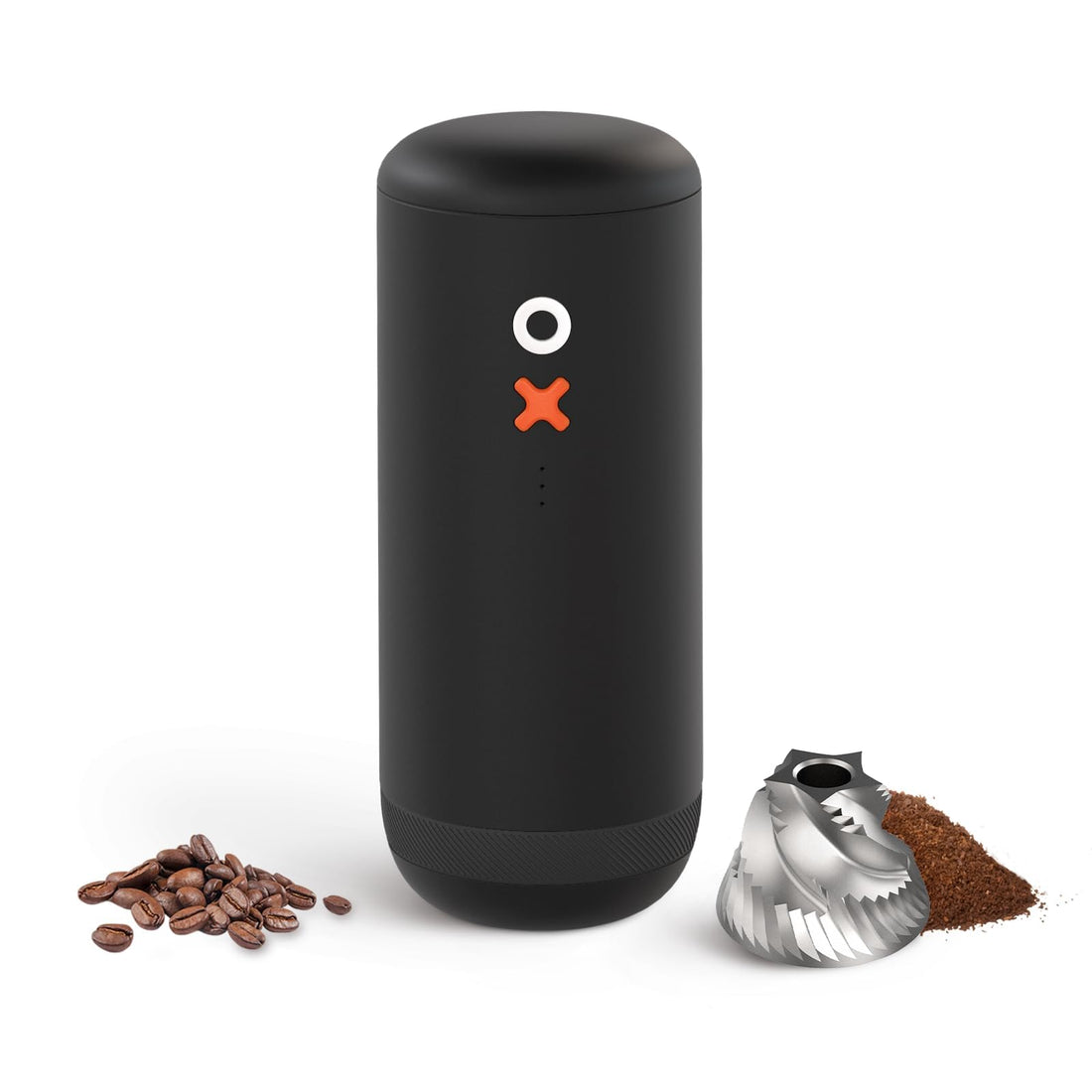 Nuttii Burr Electric Coffee Grinder, Matte Black | Portable, Quiet Adjustable Conical Burr, 20 Grind Settings, Espresso Pour-Over French Press Moka, Home Travel Use