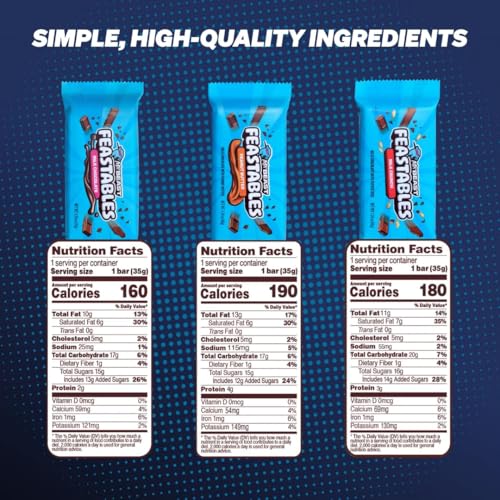 Feastables MrBeast Milk & Cookies Pack, King Size Milk Chocolate & Cookies & Creme Bars, 10 Each, Candy Bars for Adults & Kids as Snacks, Gifts, or Dessert, Fairtrade Cocoa, 2.1 Oz Each, 20 Count