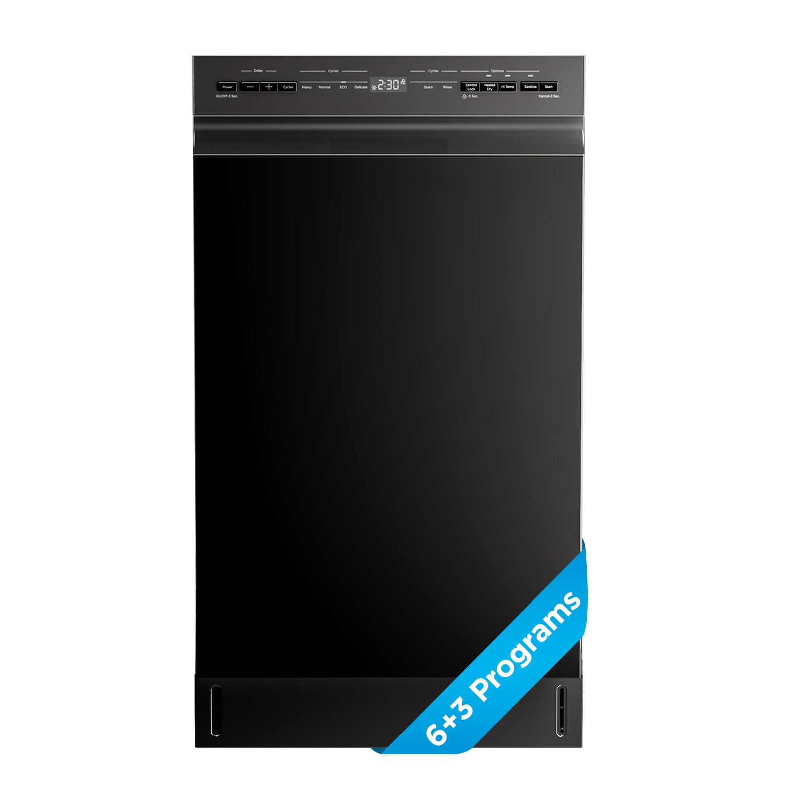 Midea 18 Inch Built-in Dishwasher, Slim Space-Saving Design with 8 Place Settings, 6 Washing Programs & Stainless Steel Tub, Energy Star Certified Dishwasher with Heated Dry & High Temp Wash, Silver
