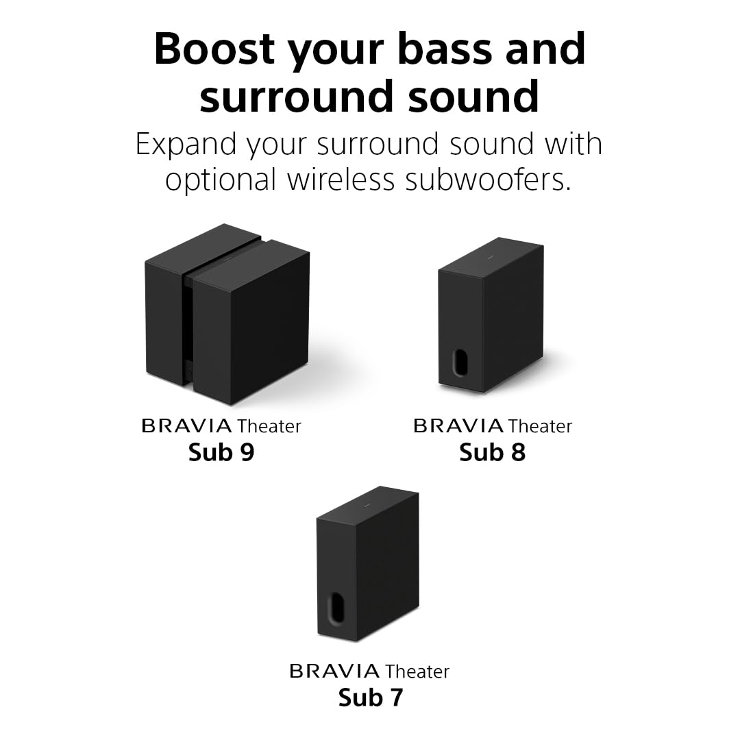 Sony BRAVIA Theater Quad 16-Speaker Home Theater Audio System with 4 Wireless Speakers, 360 Spatial Sound Mapping, Dolby Atmos/DTS:X Support, Room Calibration (HT-A9M2)