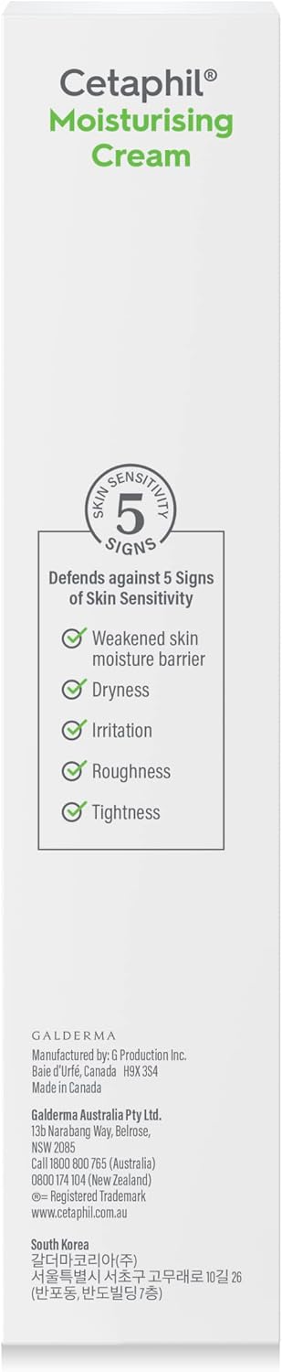 Cetaphil Moisturizing Cream, Face & Body Moisturizer for Men & Women, Dry to Very Dry and Sensitive Skin, Unscented, 453g