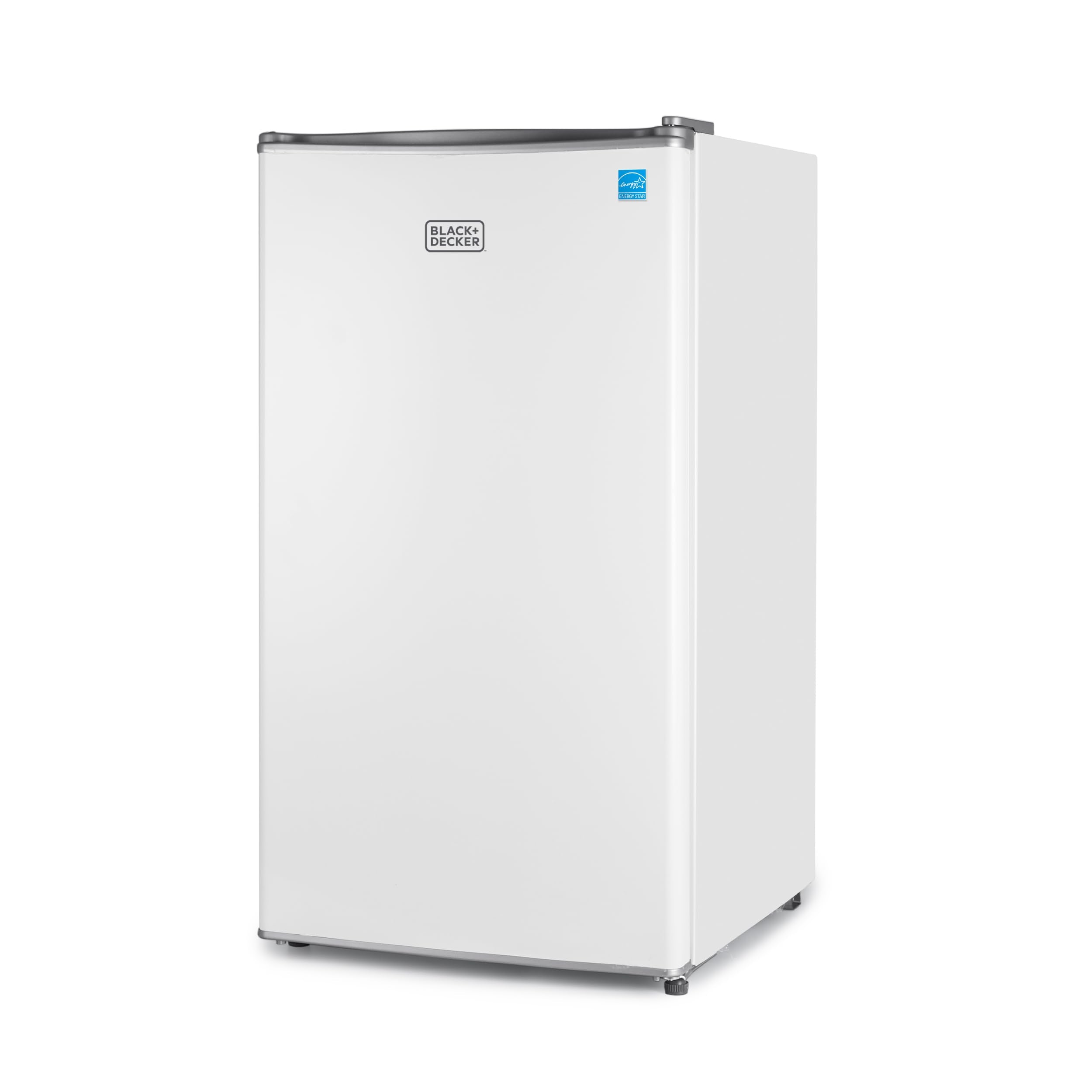 BLACK+DECKER 1.7 Cu. Ft. Compact Refrigerator, ENERGY STAR Certified, Single Door Mini Fridge with Chiller Compartment, Personal Fridge for Home or Dorm Room, R600a Refrigerant, BCRK17W, White