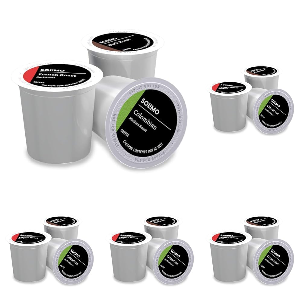Amazon Brand - Solimo Dark Roast Coffee Pods, Compatible with Keurig 2.0 K-Cup Brewers 100 Count(Pack of 1)