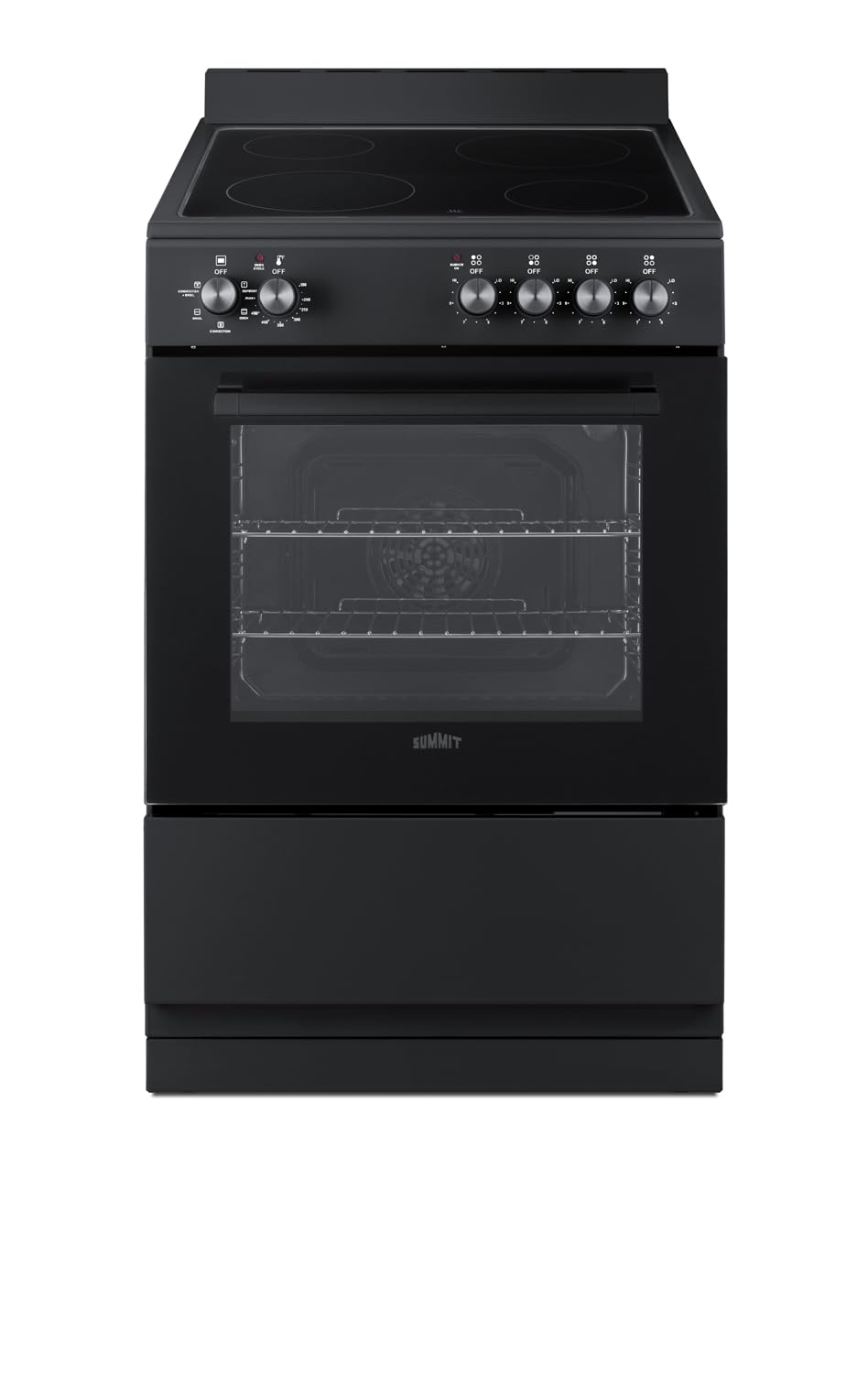 Summit 24” Electric Smooth Top Range, Large 2.44 cu.ft. oven. ADA Compliant, White- REXT24W
