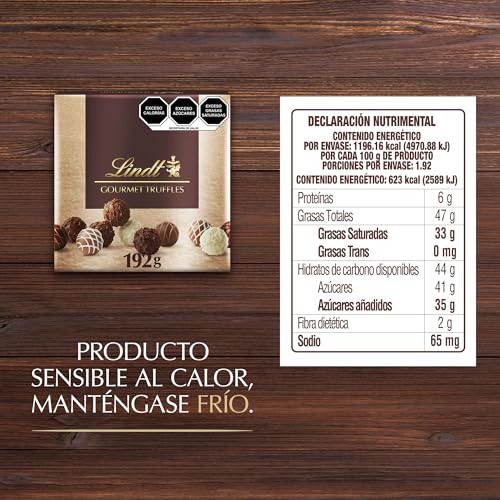 Lindt Gourmet Truffles Chocolate Candy Truffles, Assorted Chocolate Truffles, Christmas Candy, 14.7 oz. Gift Box