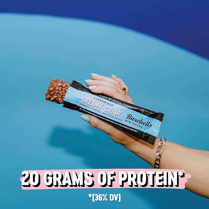 Barebells Protein Bars Salty Peanut - 12 Count, 20g High Protein Treats - Chocolate Nutrition Bar with 1g Total Sugars - On-The-Go Breakfast or Post-Workout Snack