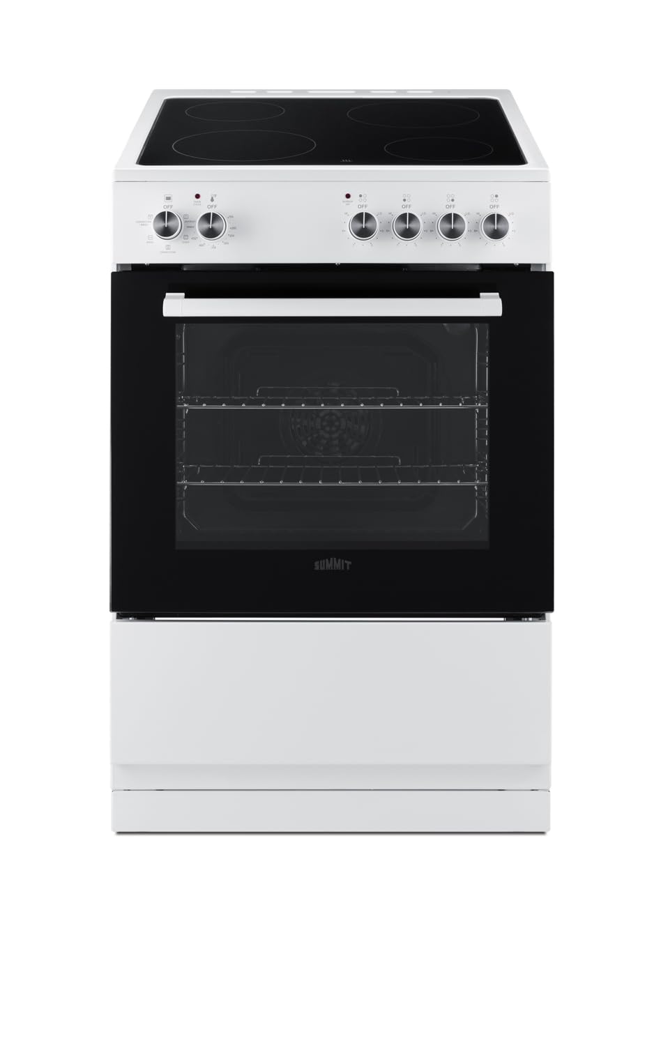 Summit 24” Electric Smooth Top Range, Large 2.44 cu.ft. oven. ADA Compliant, White- REXT24W