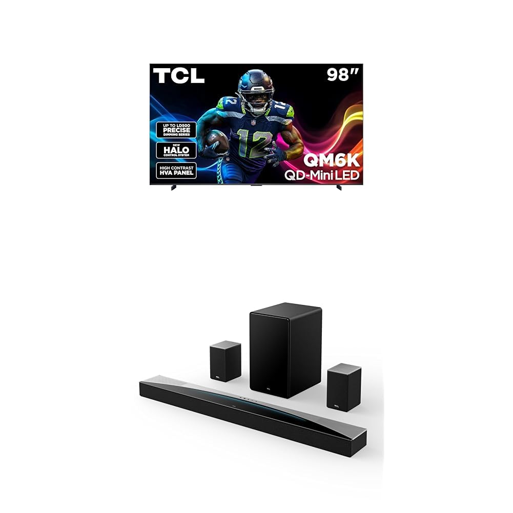TCL 55 Inch Class QM6K Series | Mini LED QLED 4K HDR | 55QM6K, 2025 Model | 120HZ-144HZ High Brightness Smart Google TV Dolby Atmos Onkyo Audio | Voice Remote Alexa Gaming Streaming Television