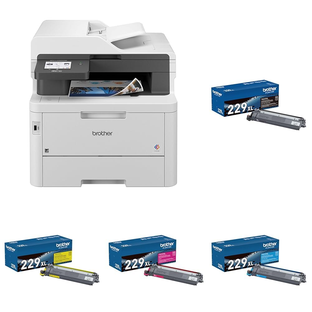 Brother MFC-L3780CDW Wireless Digital Color All-in-One Printer with Laser Quality Output, Single Pass Duplex Copy & Scan | Includes 2 Month Refresh Subscription Trial, Works with Alexa