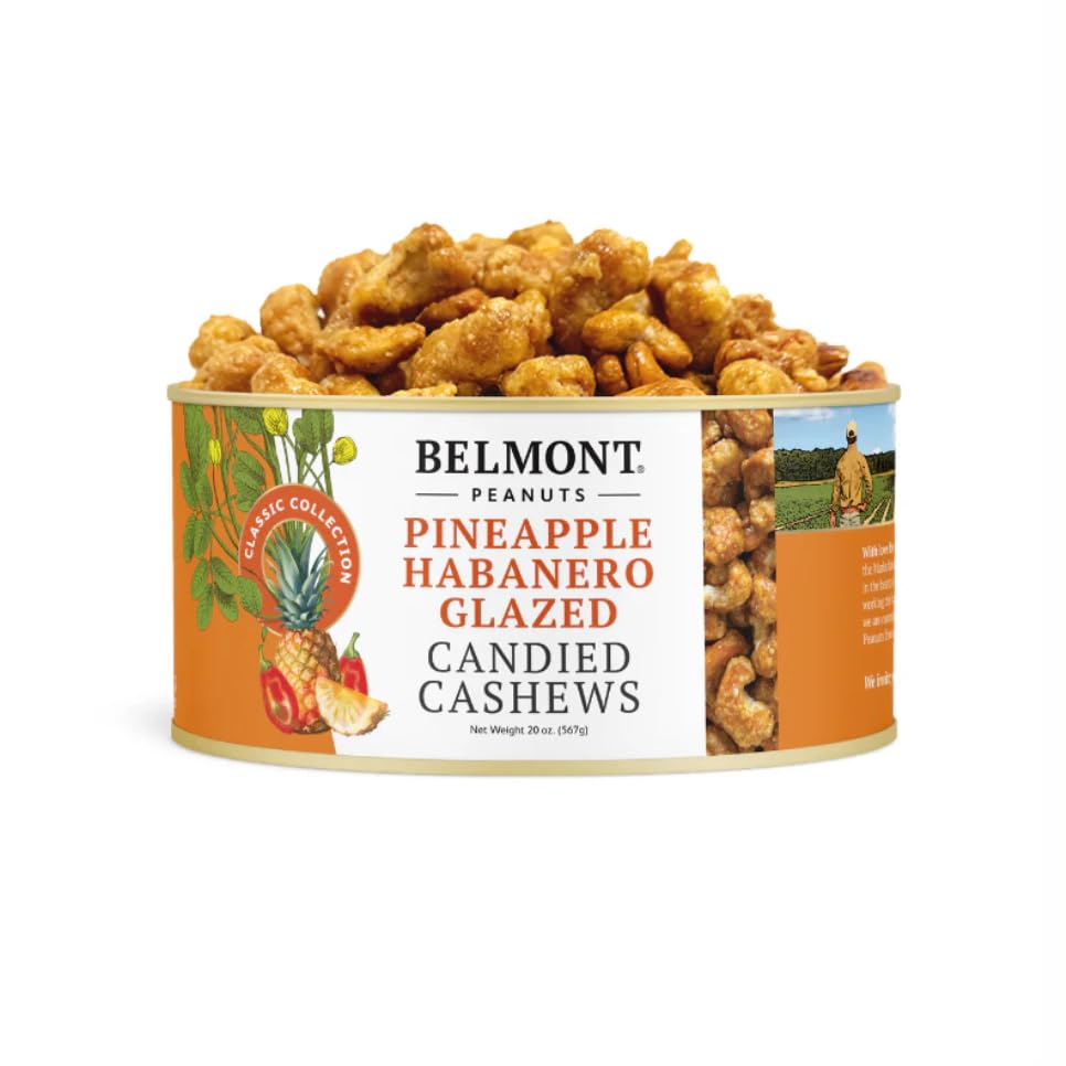 Belmont Peanuts Gourmet Sea-Salted Virginia Peanuts, 20 oz (1 Pack) – Only 3 Simple Ingredients, No Preservatives, 7g Protein – A Premium, Salty, Crunchy, Hand Seasoned Snack