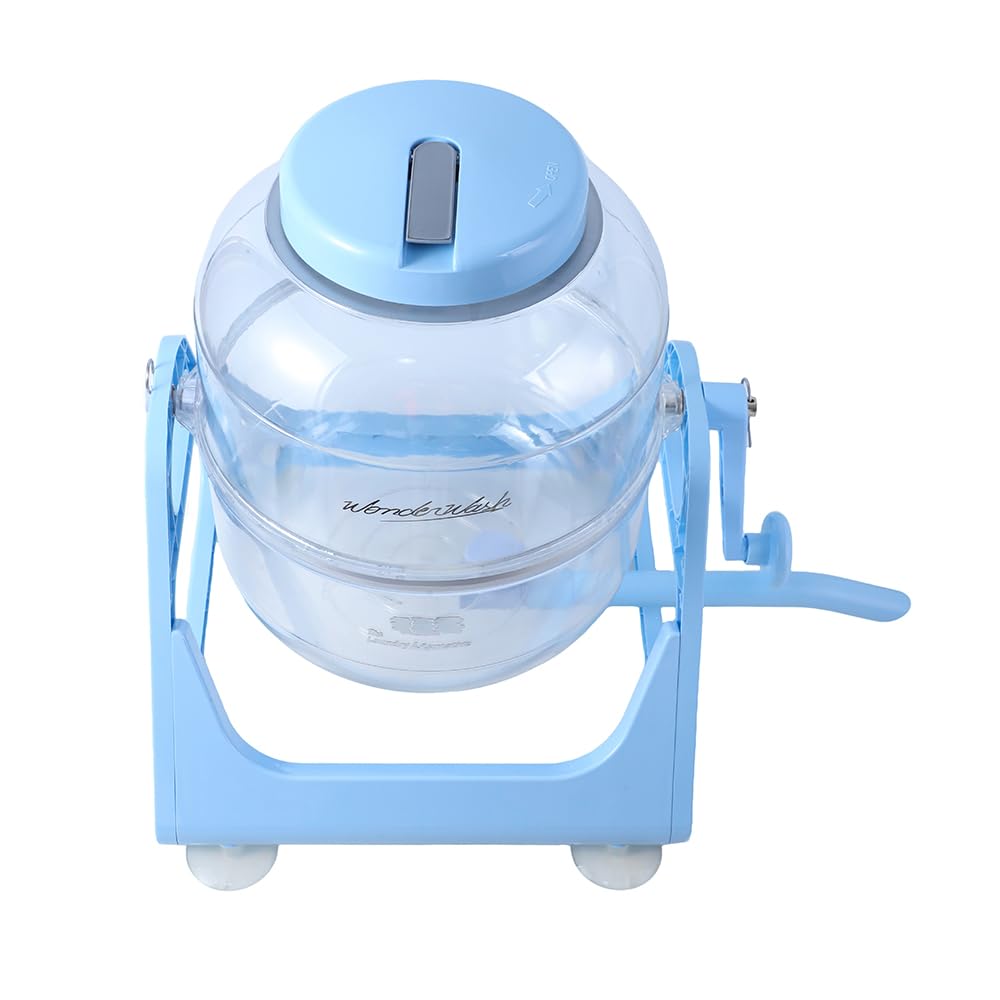 WonderWash Portable Washing Machine for Apartment & Tiny Spaces - Manual Hand Clothes Washer with Retro Design - Clean Laundry Anywhere with Our Countertop, Non-Electric, Small Washer (Transparent)
