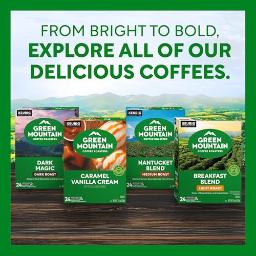 Green Mountain Coffee Roasters Caramel Vanilla Cream Keurig Single-Serve K-Cup pods, Light Roast Coffee, 72 Count