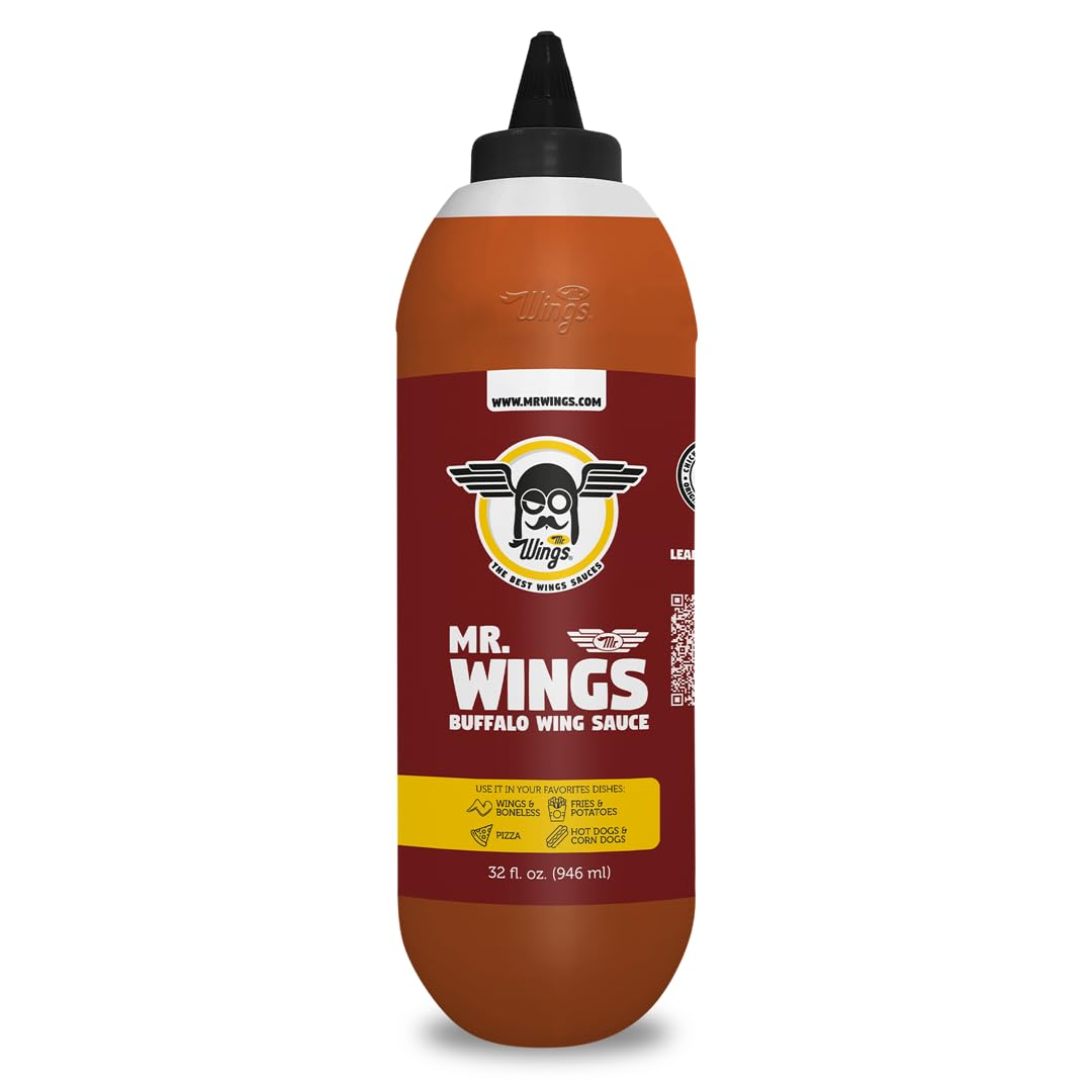 Mr Wings Sweet Mango Mild Sauce 1 Gallon (128 Fl Oz). Sweet and spicy delight, perfect for boneless, fries, drinks and your favorite snacks. Big sauce bulk.
