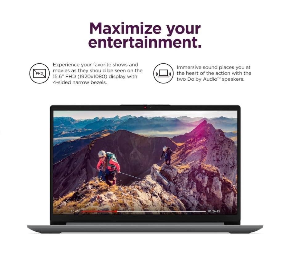 Lenovo IdeaPad 3i Chromebook, 15.6” FHD Display, Intel Celeron N4500, 8GB RAM, 64GB eMMC, 1920x1080 px, 720p Camera, Chrome OS, Abyss Blue