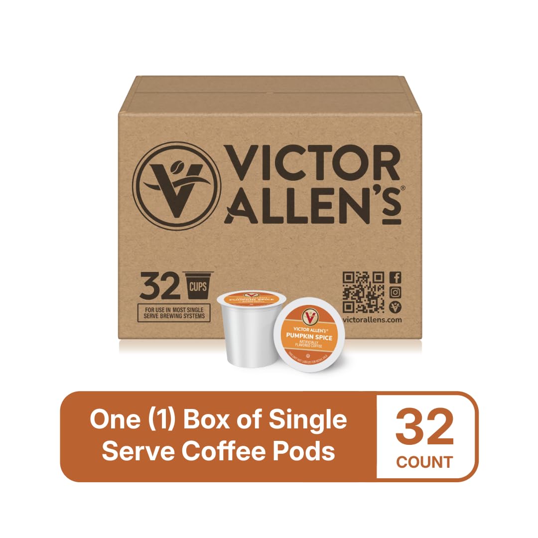 Victor Allen's Coffee Hazelnut Flavored, Medium Roast, 80 Count, Single Serve Coffee Pods for Keurig K-Cup Brewers