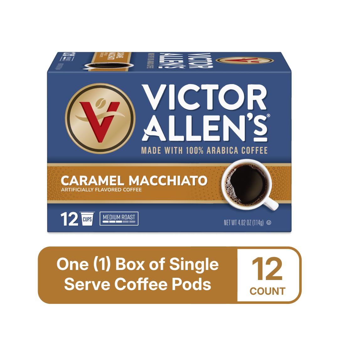 Victor Allen's Coffee Hazelnut Flavored, Medium Roast, 80 Count, Single Serve Coffee Pods for Keurig K-Cup Brewers