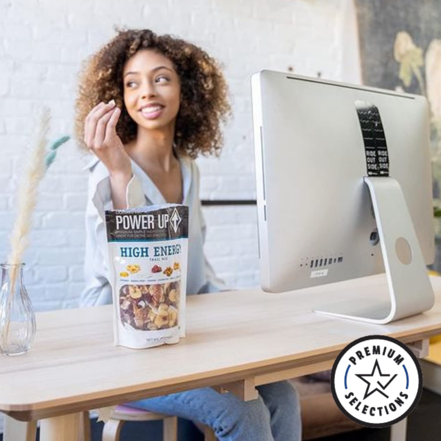 Power Up High Energy Trail Mix By Gourmet Nut, Walnuts, Banana Chips, Cashews, Coconut, Cranberries & Papaya Mix - Keto & Paleo Friendly Snacks - Non GMO Vegan Gluten Free Kosher, 8oz Bags, Pack of 4