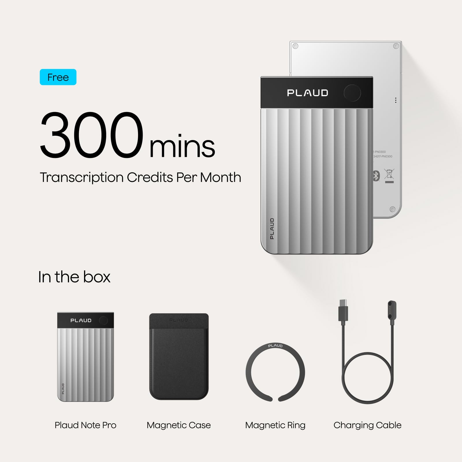 Plaud Note Pro AI Voice Recorder, Transcribe & Summarize with AI Note Taker for Meetings & Calls, Professionals & Teams, Supports 112 Languages, Ultra-Slim, InstantView Display, Case Included, Black