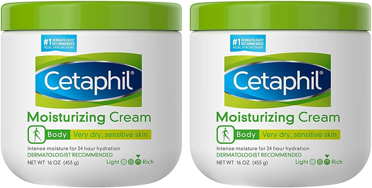 Cetaphil Moisturizing Cream, Face & Body Moisturizer for Men & Women, Dry to Very Dry and Sensitive Skin, Unscented, 453g