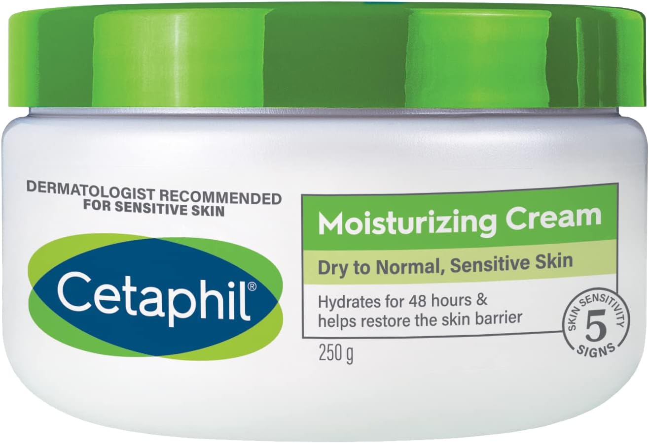 Cetaphil Moisturizing Cream, Face & Body Moisturizer for Men & Women, Dry to Very Dry and Sensitive Skin, Unscented, 453g