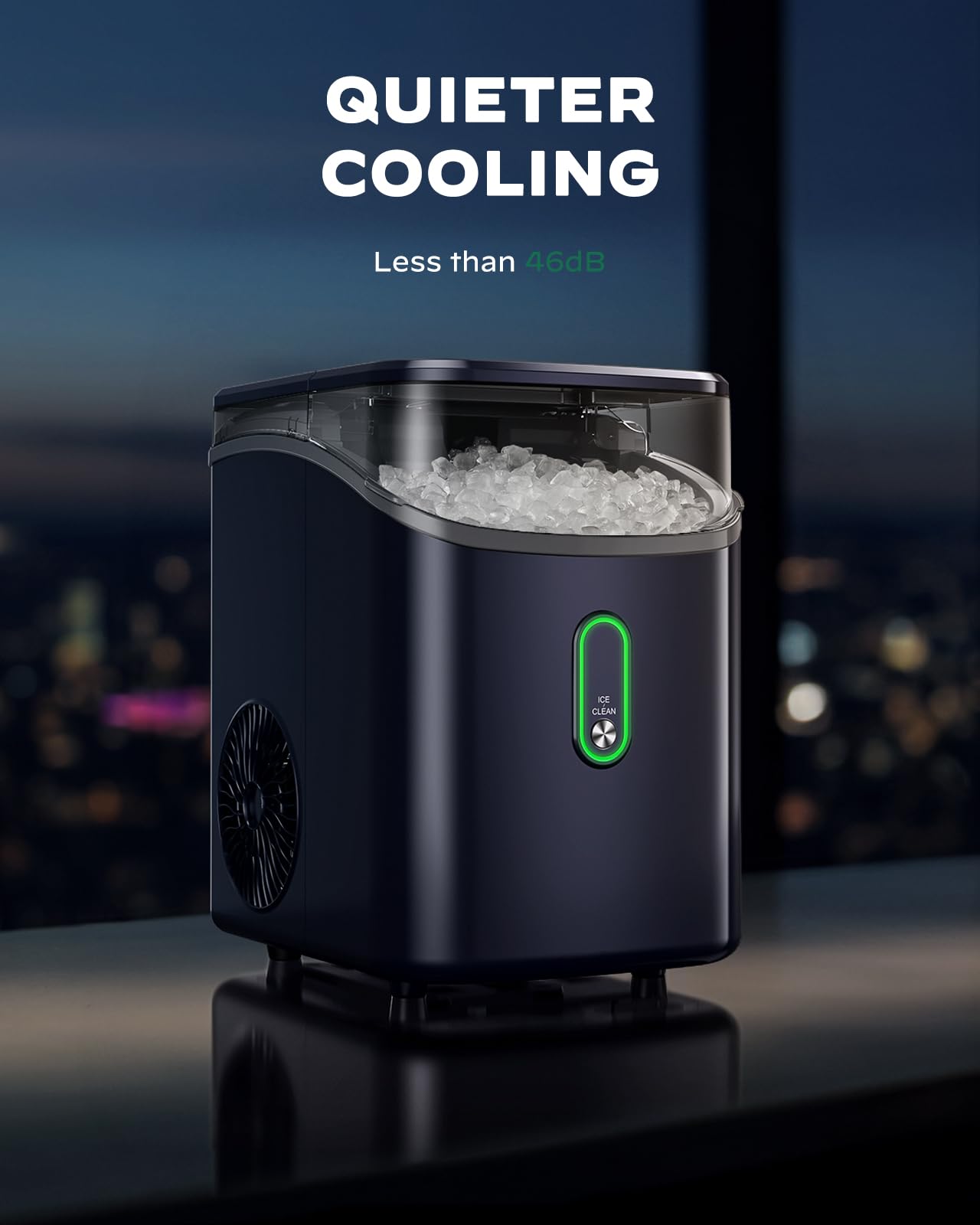 Silonn Ice Maker Countertop, Portable Ice Machine with Carry Handle, Self-Cleaning Ice Makers with Basket and Scoop, 9 Cubes in 6 Mins, 26 lbs per Day, Ideal for Home, Kitchen, Camping, RV