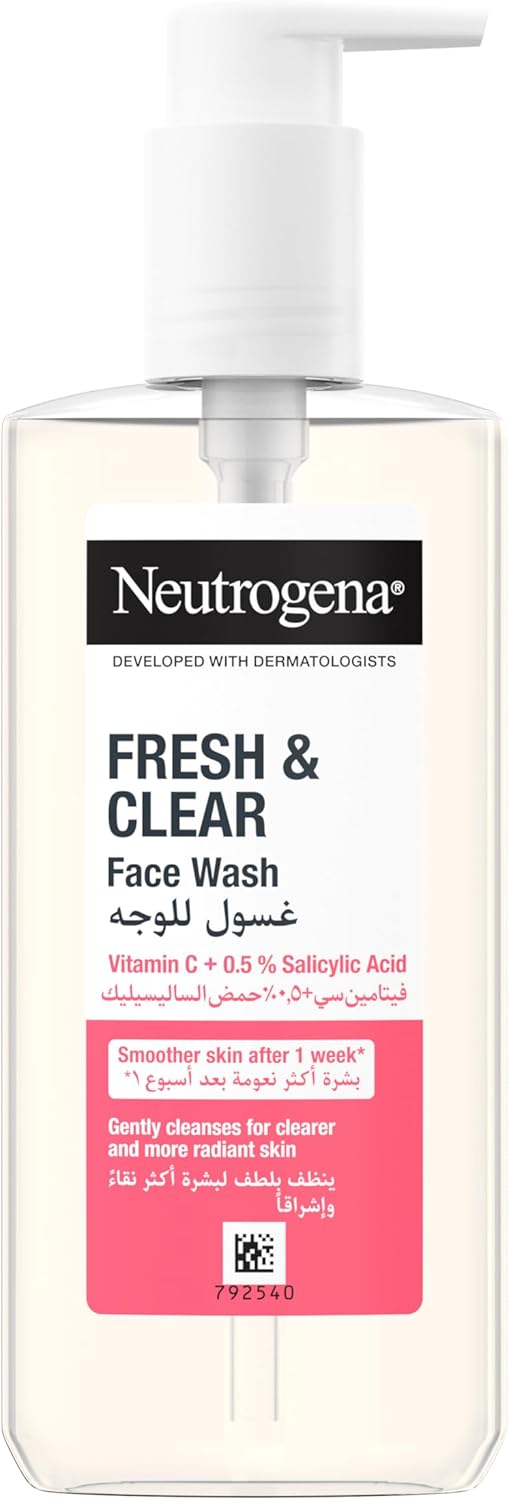 Neutrogena, Fresh & Clear Daily Exfoliator, Pink Grapefruit & Vitamin C, Blemish Prone Skin, clearer skin without over-drying skin, 150ml