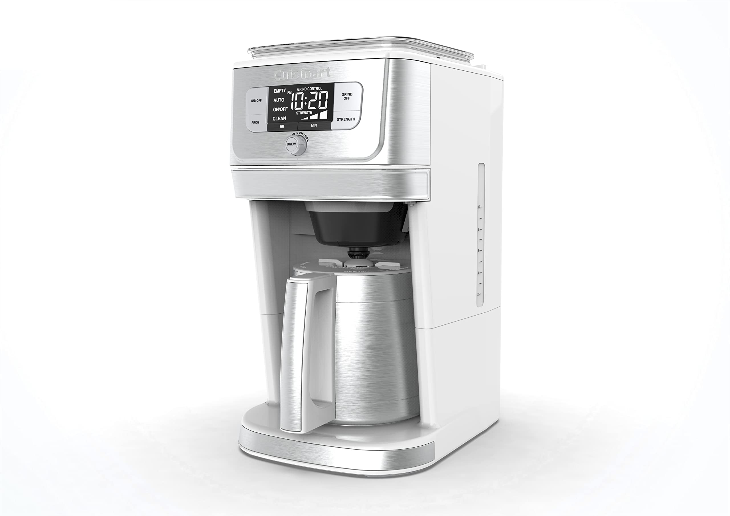 Cuisinart Automatic Grind & Brew 12-Cup Coffee Maker with Blade Grinder, Programmable Coffee Machine Glass Carafe with 1-4 Cup Setting, Brew Pause, Grind-Off Option, DGB-400NAS, Black/Stainless Steel