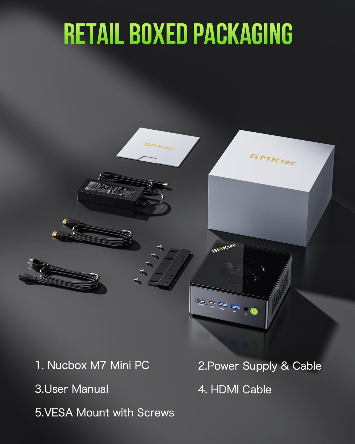 GMKtec K12 Gaming Mini PC Oculink AMD Ryzen 7 H 255 (Upgraded 8745HS) 32GB DDR5 RAM 512GB SSD, Desktop Computer Radeon 780M Graphics, 3X M.2 2280 Storage Expansion, Dual NIC 2.5G, HDMI 2.1, USB4