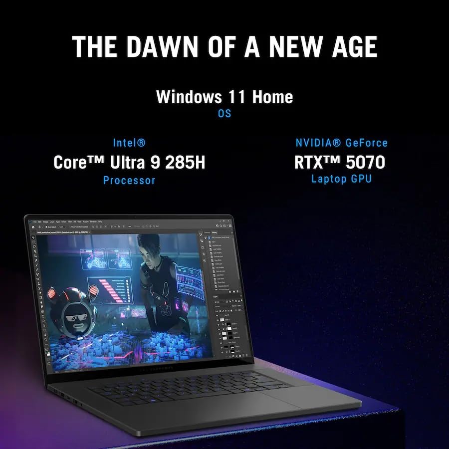 ASUS ROG Strix G16 (2025) Gaming Laptop, 16” FHD+ 16:10 165Hz/3ms Display, NVIDIA® GeForce RTX™ 5060 Laptop GPU, Intel® Core™ i7 Processor 14650HX, 16GB DDR5, 1TB Gen 4 SSD, Wi-Fi 7, Windows 11 Home