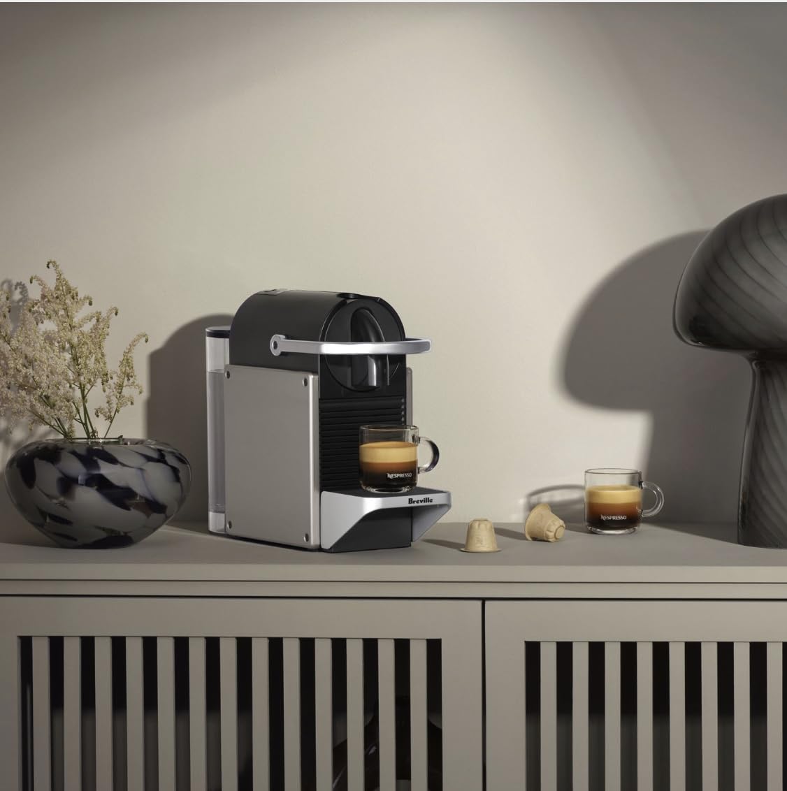 Nespresso BEC430TTN Pixie Espresso Machine by Breville, Titan