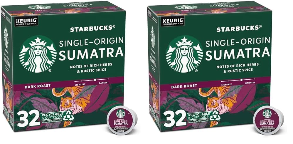 Starbucks K-Cup Coffee Pods, Dark Roast Hot or Iced Coffee, French Roast, 96 Keurig Pods