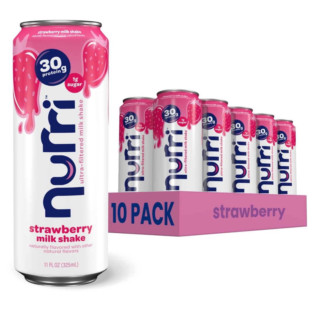 Nurri - 30g Protein Ultra Filtered Milk Shake – Chocolate - Lactose Free, Low Sugar, 150 Calories, 10 Vitamins and Minerals - 11 fl oz, 10 Cans