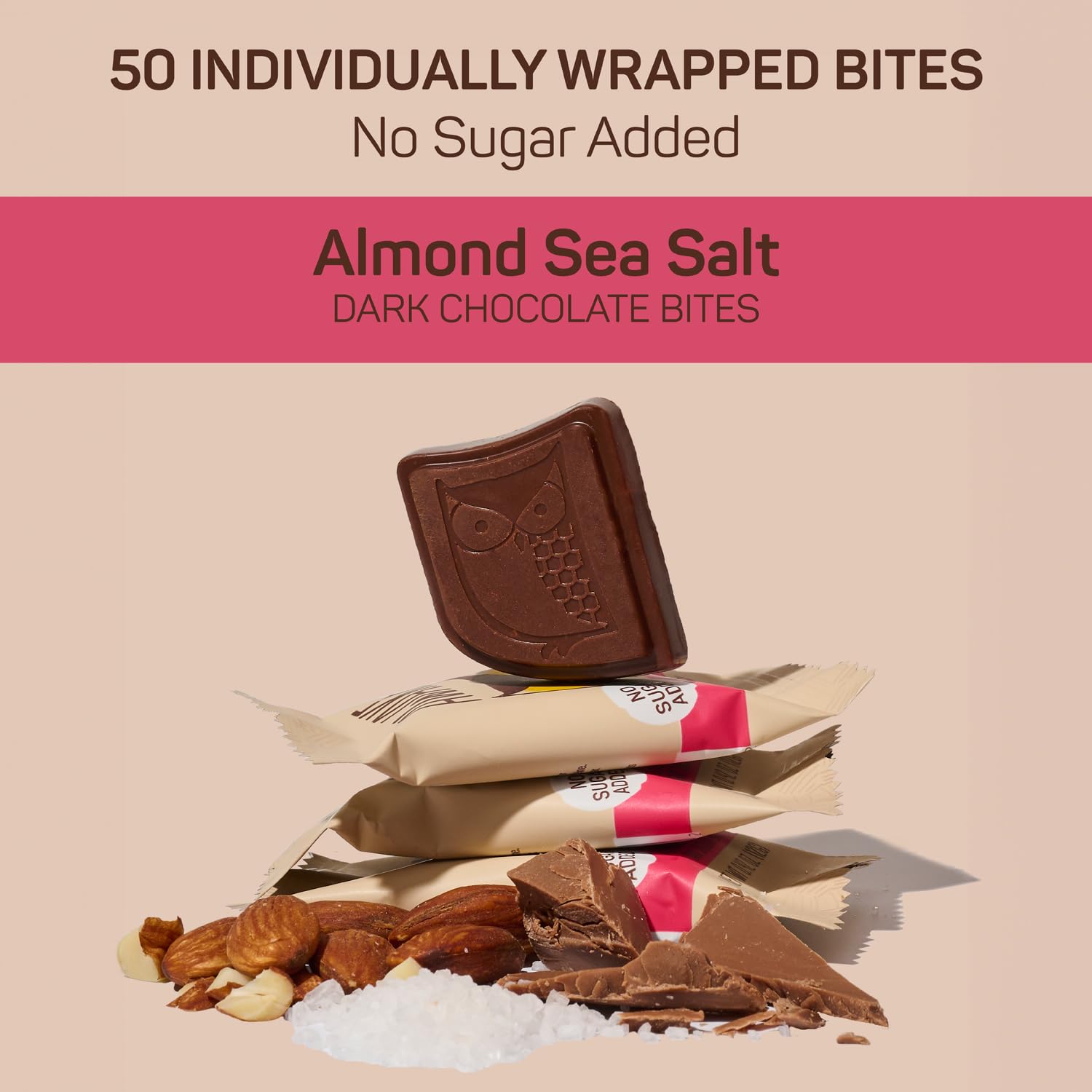 AWAKE - Caffeinated Chocolate Bites - Caramel Milk Chocolate, 50 Bites - 50mg Caffeine - Individually Wrapped Energy Bites - Coffee Alternative - Fairtrade, Gluten Free, Non GMO - 0.48oz