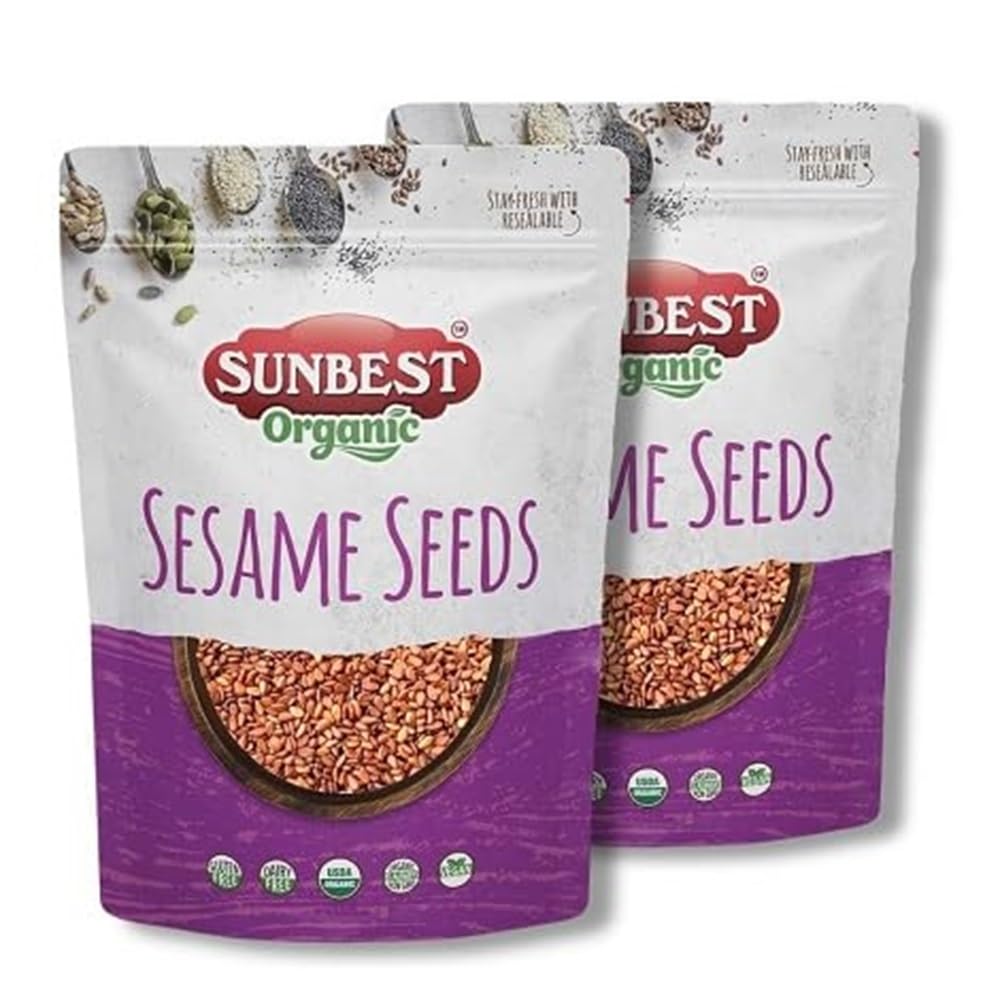 Sunbest Natural Organic Super Seeds Mix, 2-Pack – Raw Chia, Flax Seed, Hemp, Pumpkin & Sunflower Seeds – Great For Trail Mix, Smoothies & Salads – Superfood Blend Rich in Protein & Fiber (32 oz)