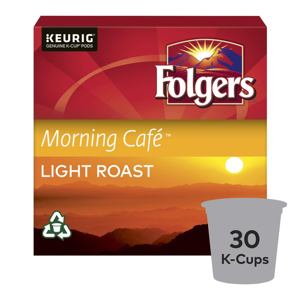 Folgers Classic Roast Medium Roast Coffee, 72 Keurig K-Cup Pods