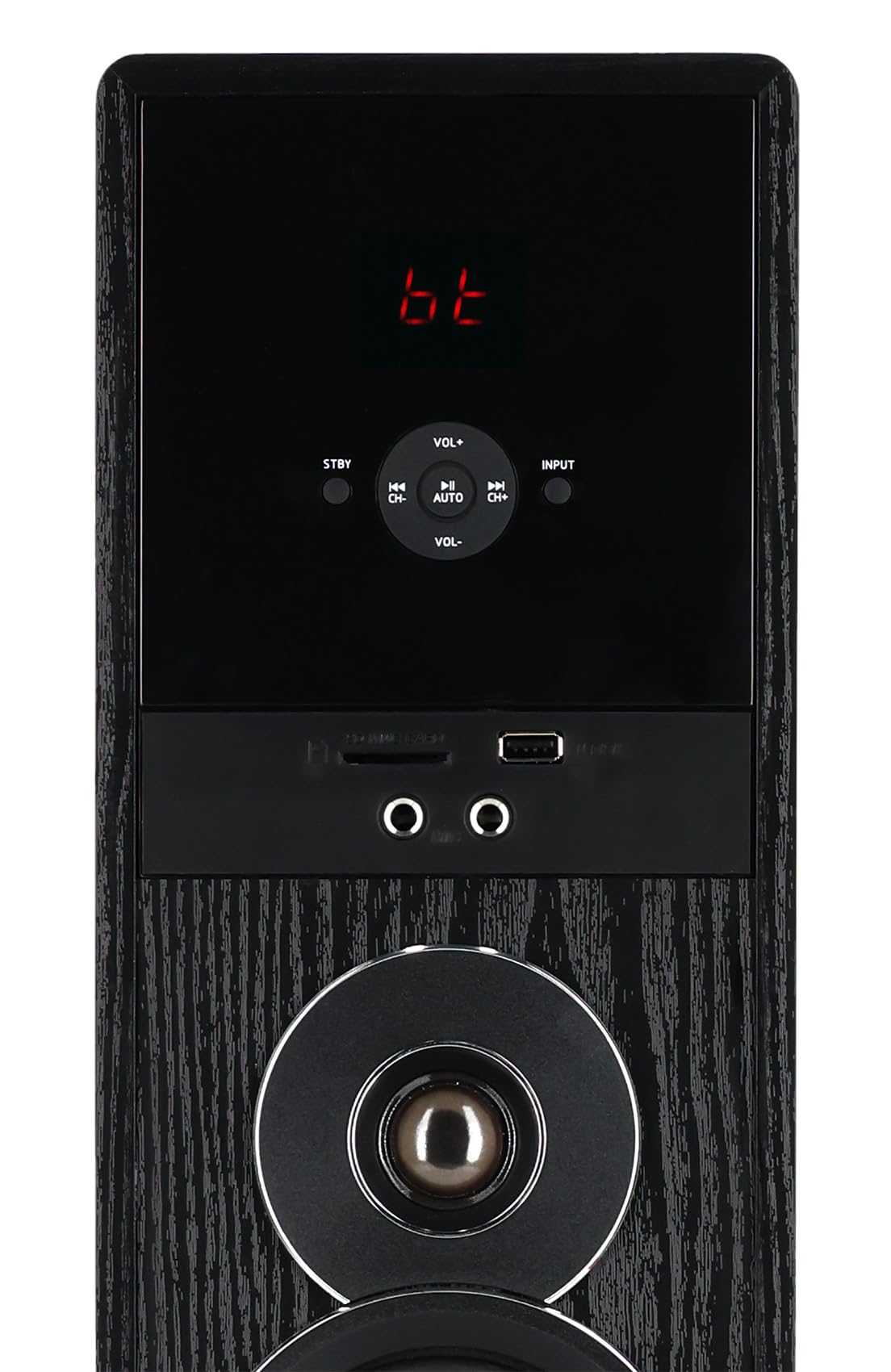 Rockville TM80D Powered Home Theater Tower Speaker System, Dark Wood, 800W, 8" Subwoofers, Bluetooth, USB/SD Playback, FM Radio, Remote Control, Karaoke Ready, Perfect for Home Entertainment