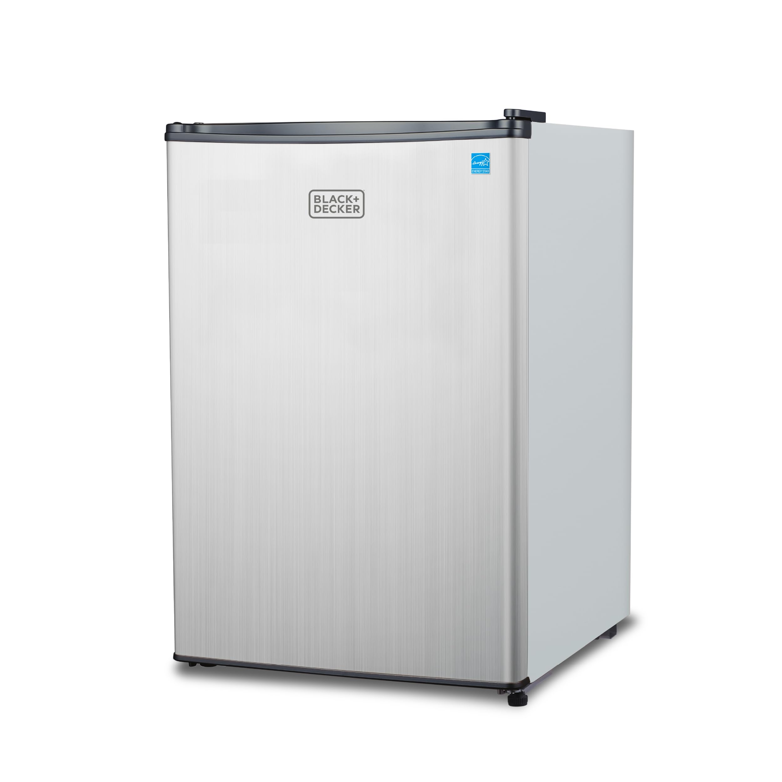 BLACK+DECKER 1.7 Cu. Ft. Compact Refrigerator, ENERGY STAR Certified, Single Door Mini Fridge with Chiller Compartment, Personal Fridge for Home or Dorm Room, R600a Refrigerant, BCRK17W, White