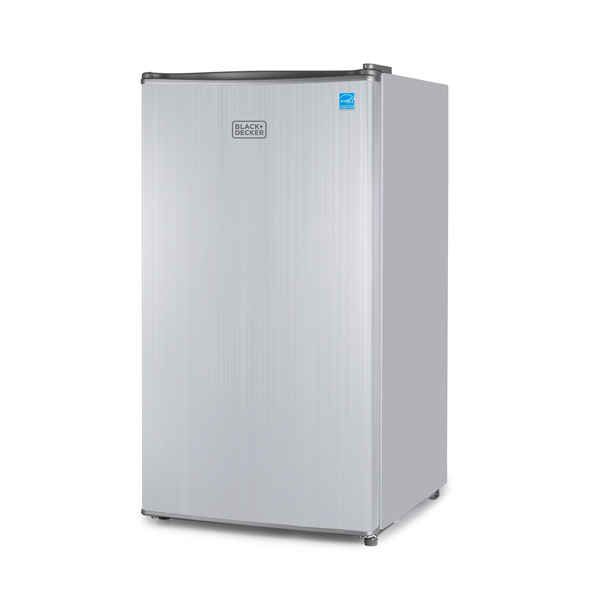 BLACK+DECKER 1.7 Cu. Ft. Compact Refrigerator, ENERGY STAR Certified, Single Door Mini Fridge with Chiller Compartment, Personal Fridge for Home or Dorm Room, R600a Refrigerant, BCRK17W, White
