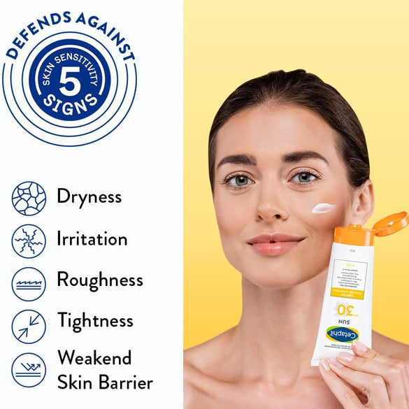 Cetaphil Sun Spf 30 Sunscreen Gel, White, Hydrate & Nourish With Chemical Free Sun Protection,100 ml