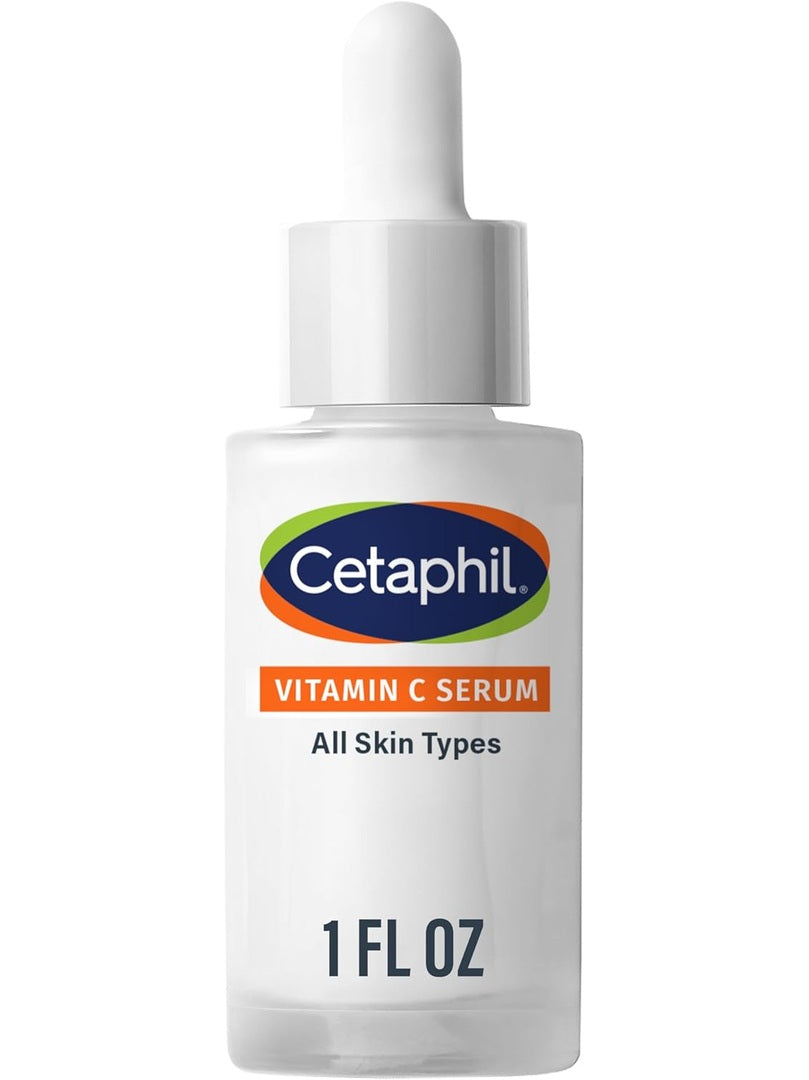 Cetaphil Vitamin C Serum, Visibly Reduces Look of Dark Spots and Hyperpigmentation, Formulated with Niacinamide, Designed for Sensitive Skin, Fragrance Free, Dermatologist Tested, 1oz
